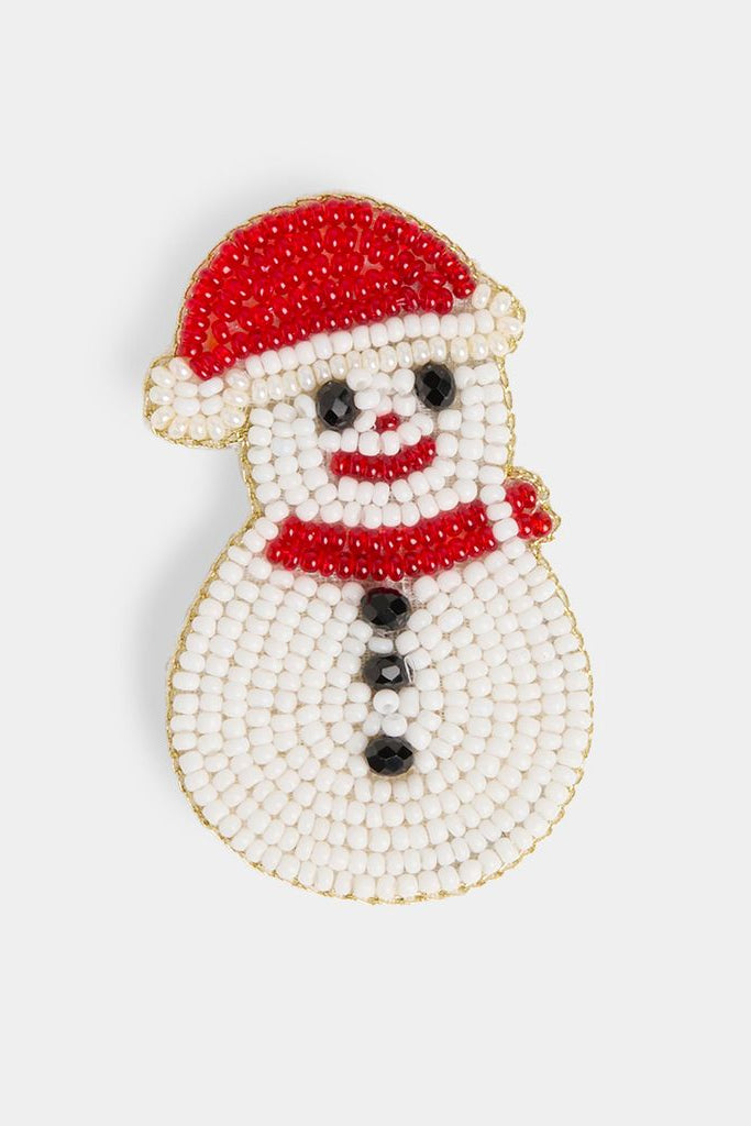Holiday Beaded Brooch