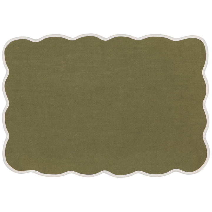 Olive Branch Scalloped Florence Placemat