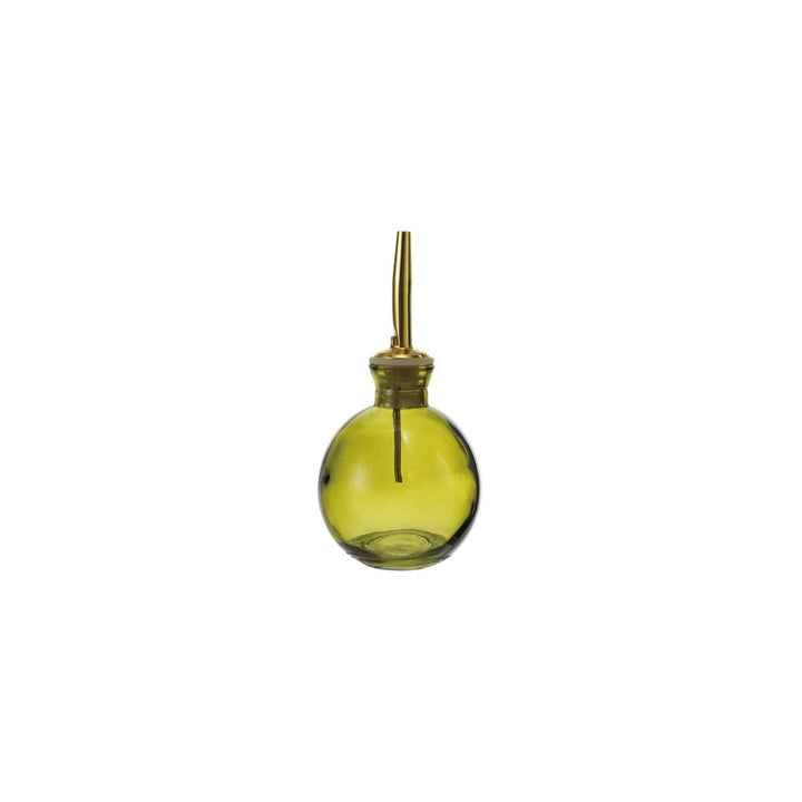 Olive Glass Bitters Bottle