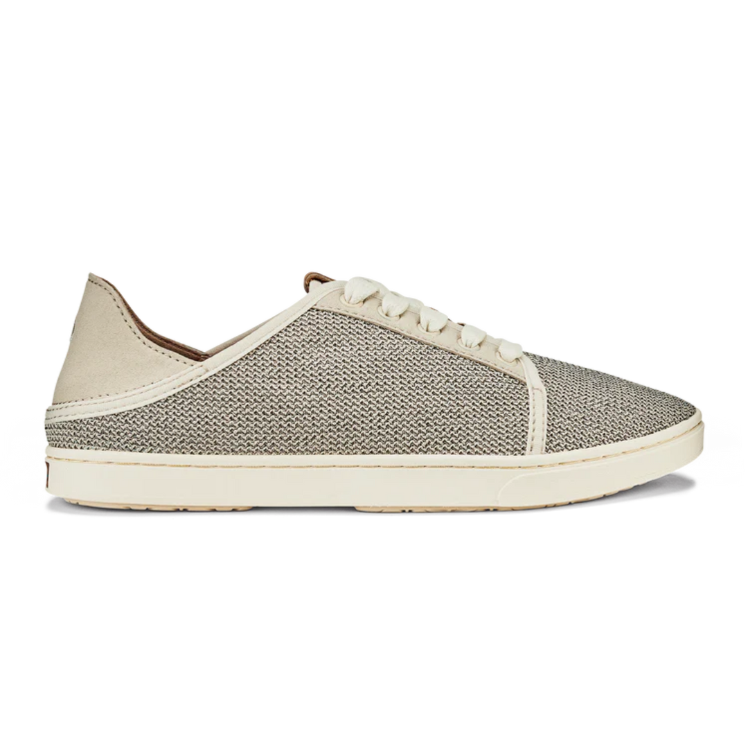 Beige sneaker with white sole on a white background