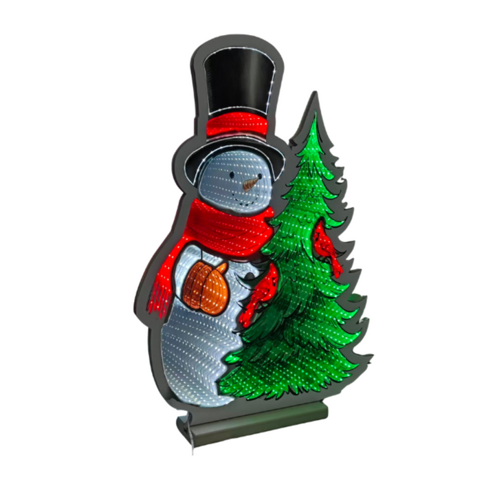Jolly Cardinal Christmas Mini Infinity Mirror