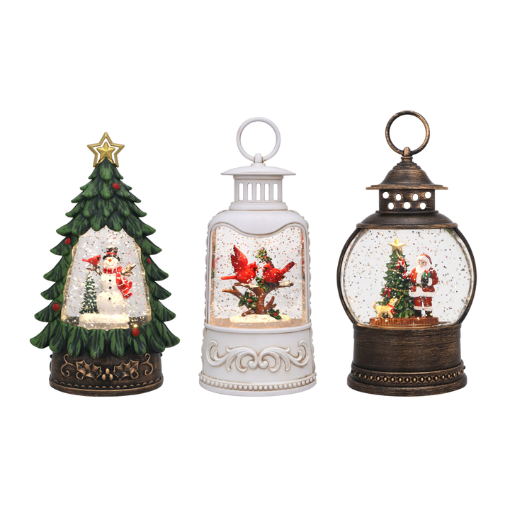 Lighted Glitter Lanterns