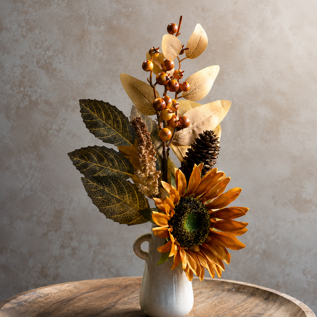 Orange Sunflower Autumn Pick