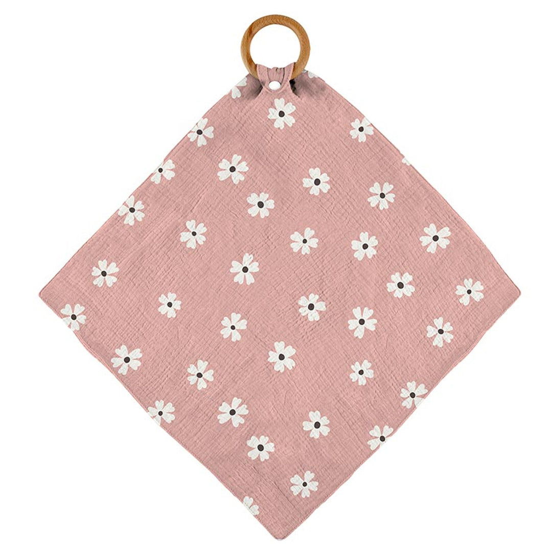 Pink Floral Mini Blankie Teether