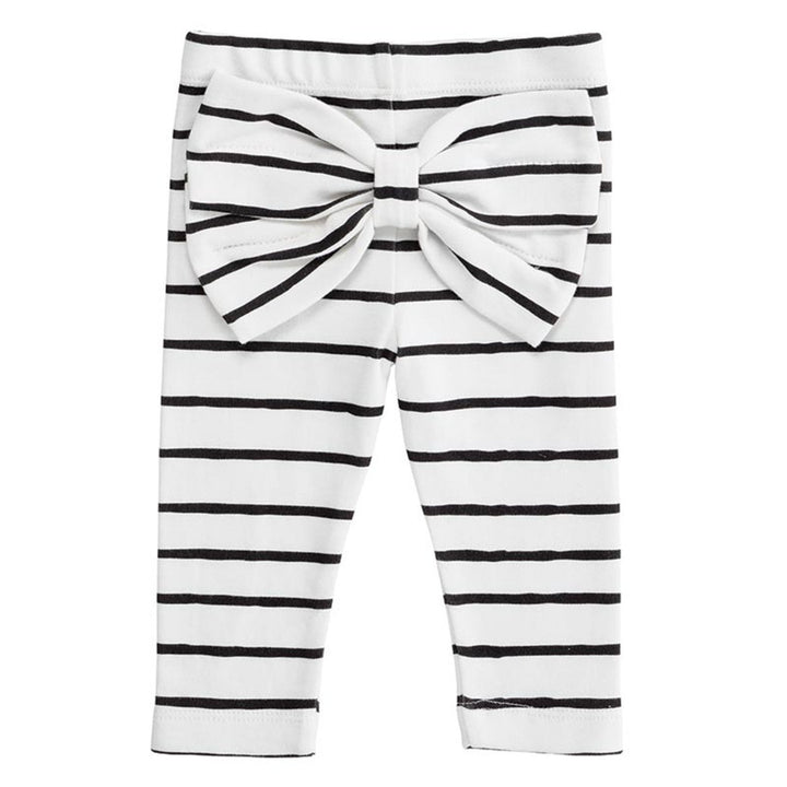 Striped Bow Leggings