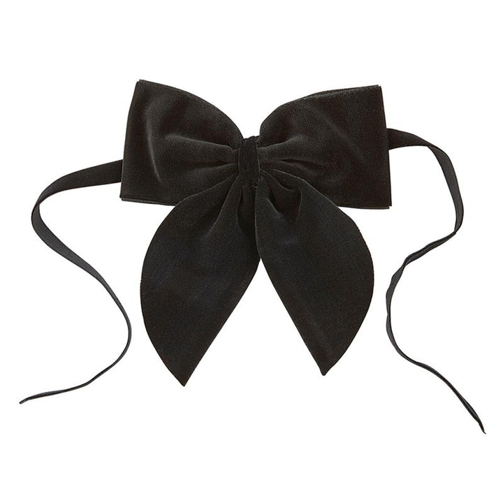 Black Velvet Bow Napkin Tie Set