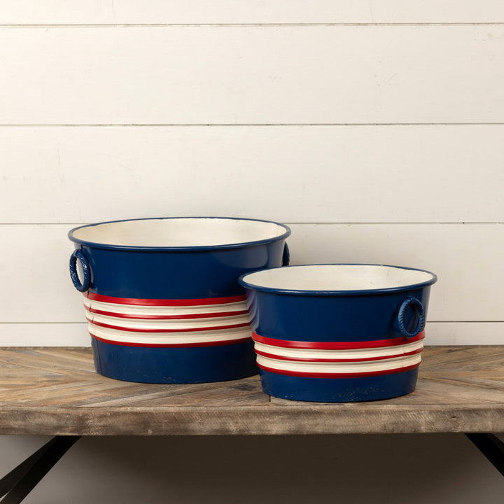 Metal Patriotic Bucket