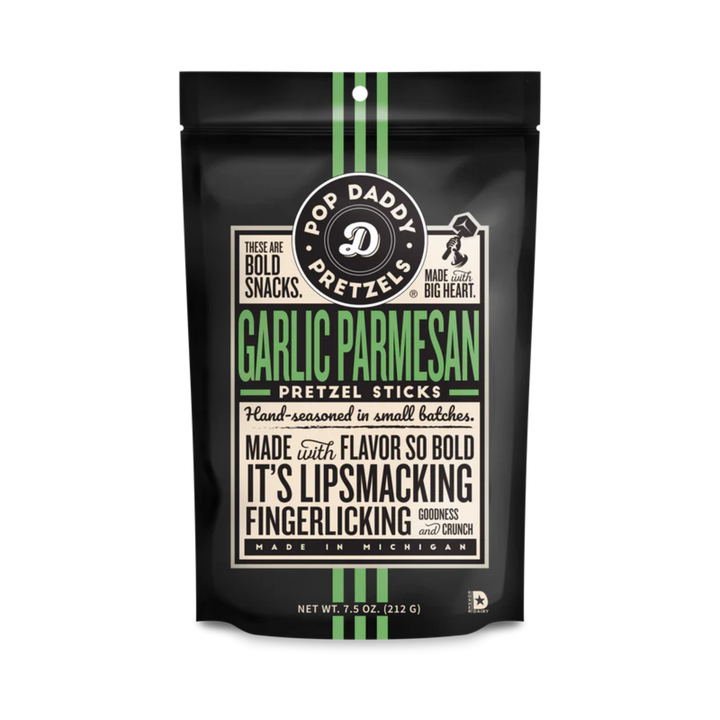 Pop Daddy Garlic Parmesan Seasoned Pretzels