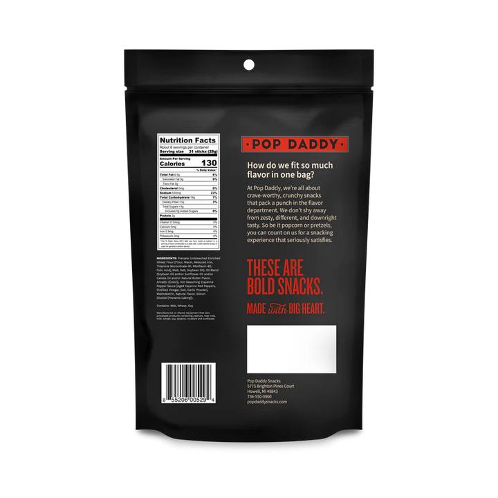 Pop Daddy Hot Sauce Seasoned Pretzels