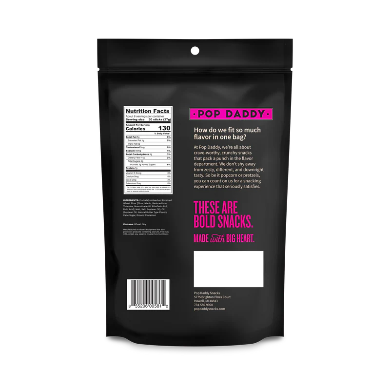 Pop Daddy Cinnamon Sugar Pretzels