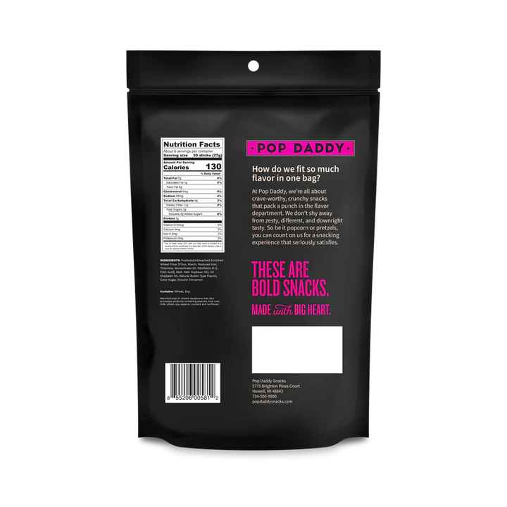 Pop Daddy Cinnamon Sugar Pretzels