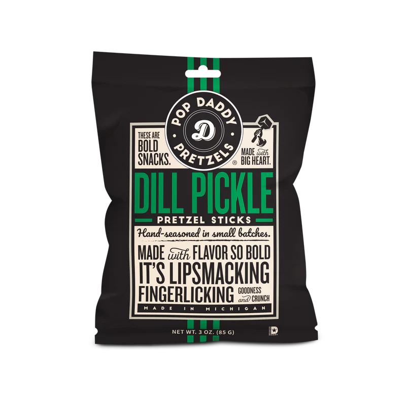 Pop Daddy Dill Pickle Seasoned Pretzels