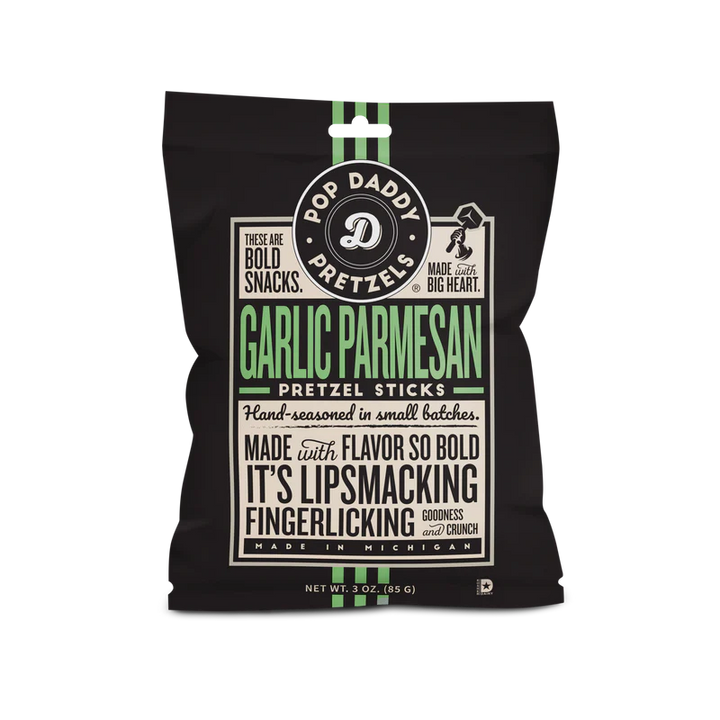 Pop Daddy Garlic Parmesan Seasoned Pretzels