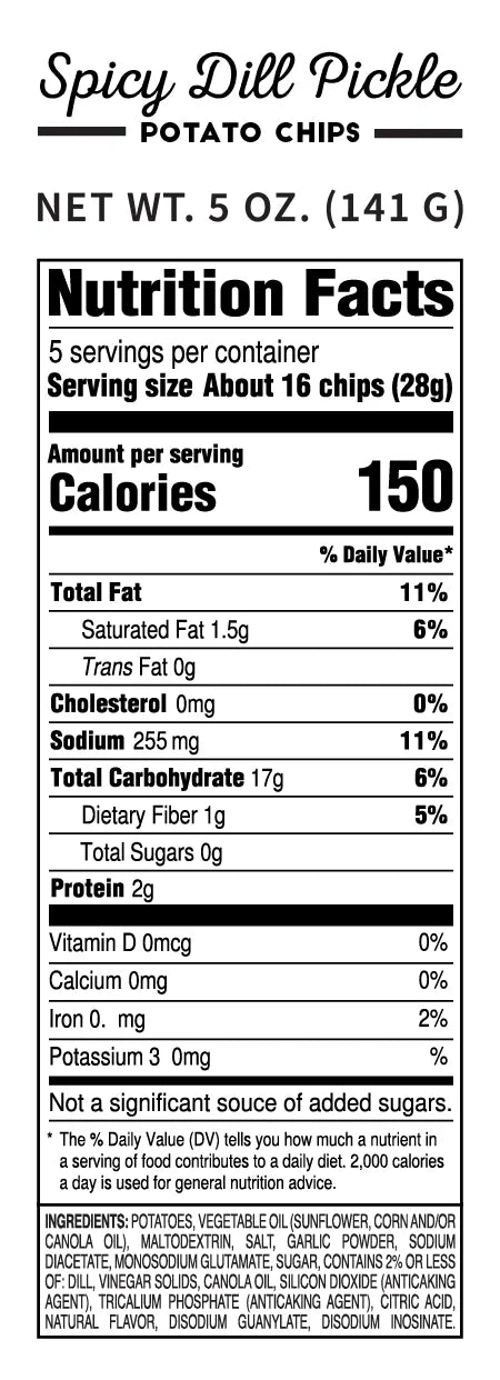 Pop Daddy Spicy Dill Pickle Kettle Cooked Potato Chips