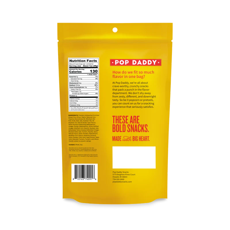 Pop Daddy French's Mustard Pretzels