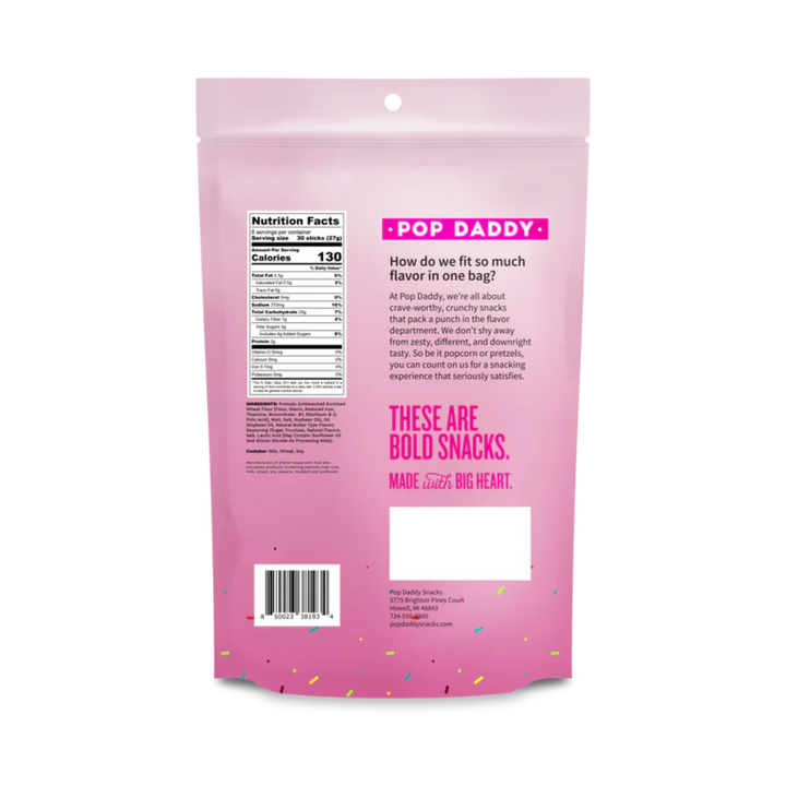 Pop Daddy Birthday Cake Seasoned Pretzels