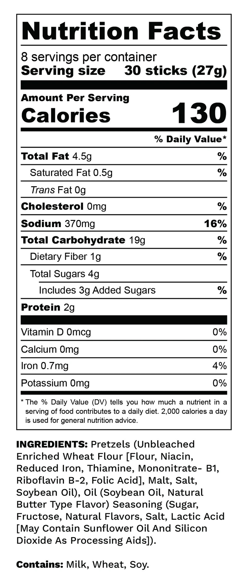 Pop Daddy Birthday Cake Seasoned Pretzels