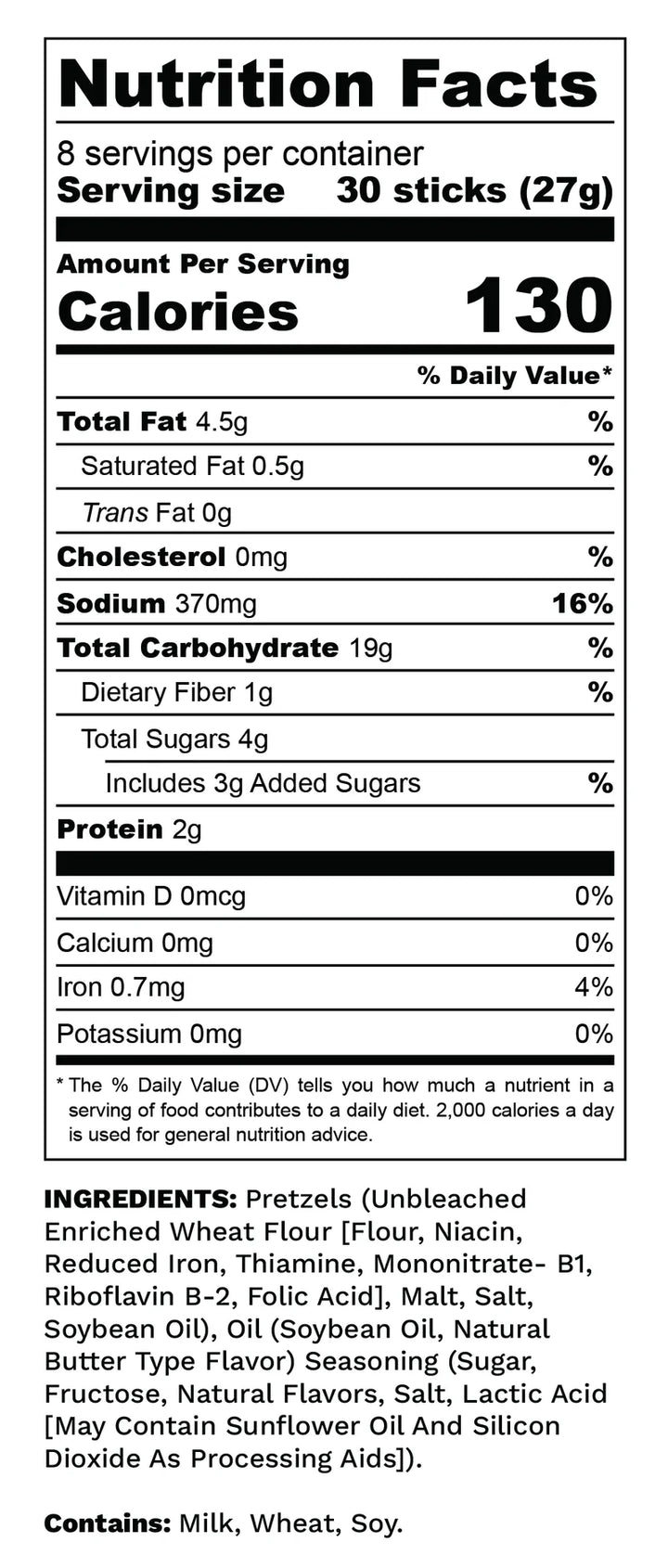 Pop Daddy Birthday Cake Seasoned Pretzels