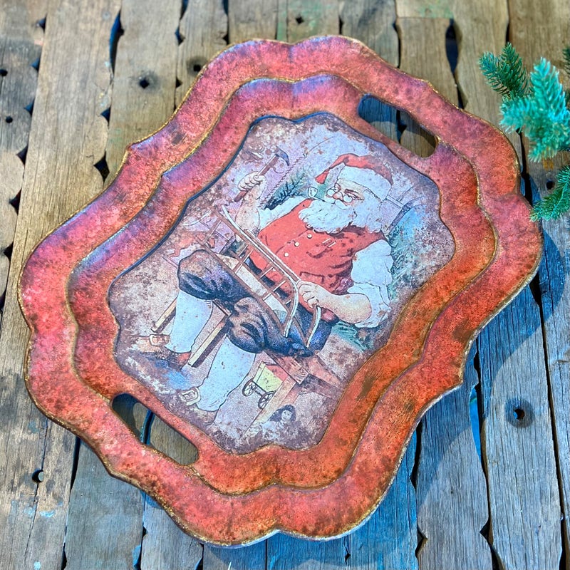 Vintage Look St. Nick Tray