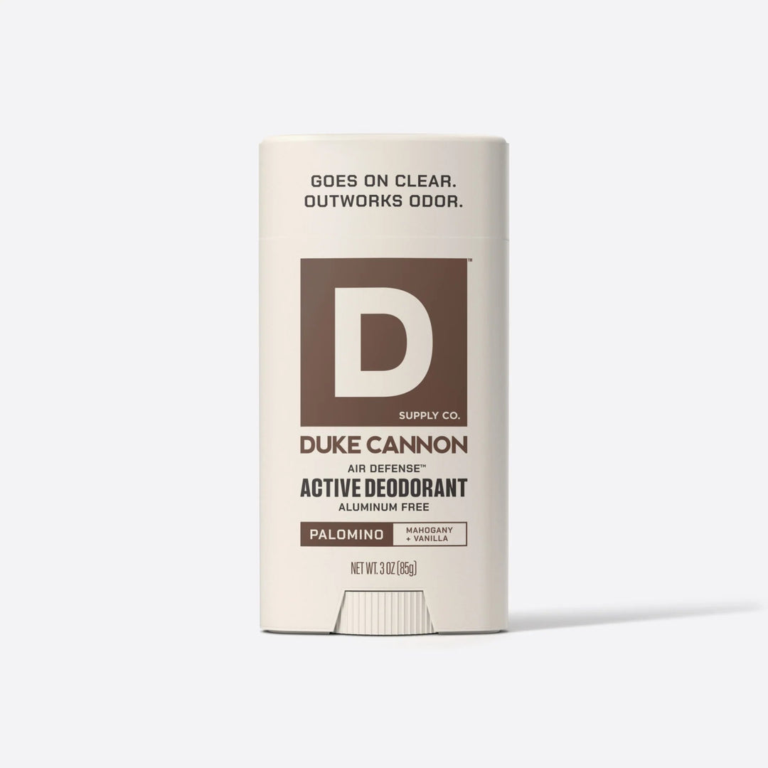 Duke Cannon Active Deodorant stick on a white background