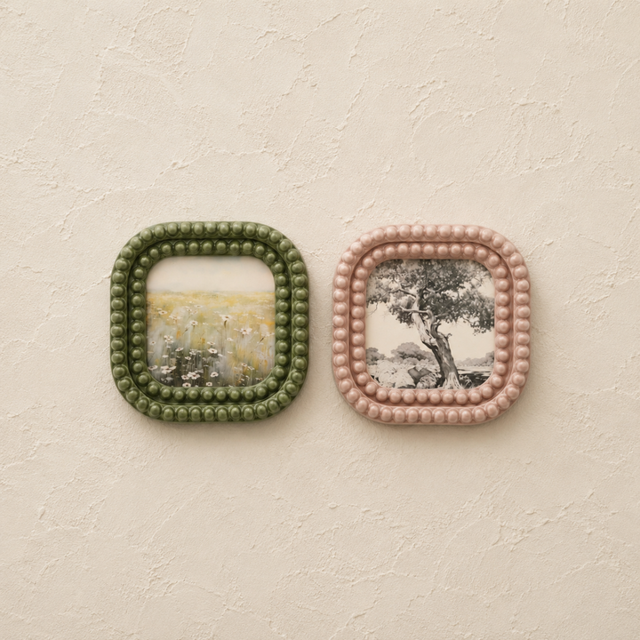 Pastoral Square Bubble Framed Art