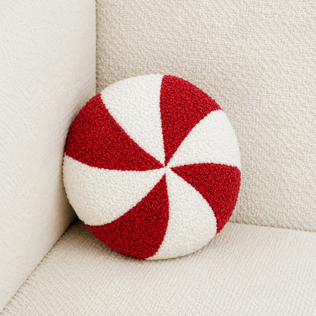 Peppermint Swirl Teddy Pillow 