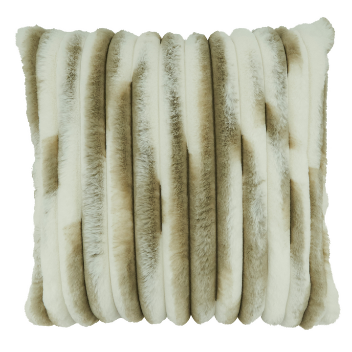 Textured pillow with wavy pattern on a white background