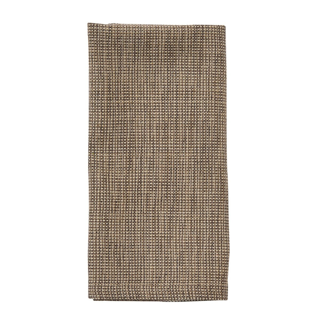 Textured brown rug on a white background