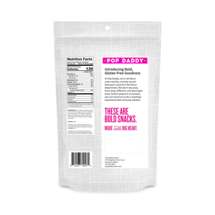 GF Pop Daddy Cinnamon Sugar Pretzels