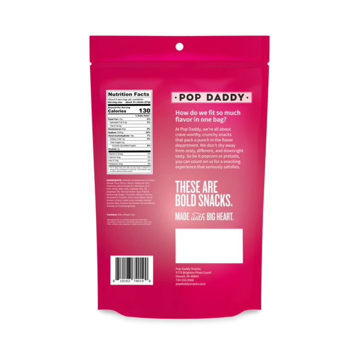 Pop Daddy Berry Delicious Strawberry Shortcake Pretzels