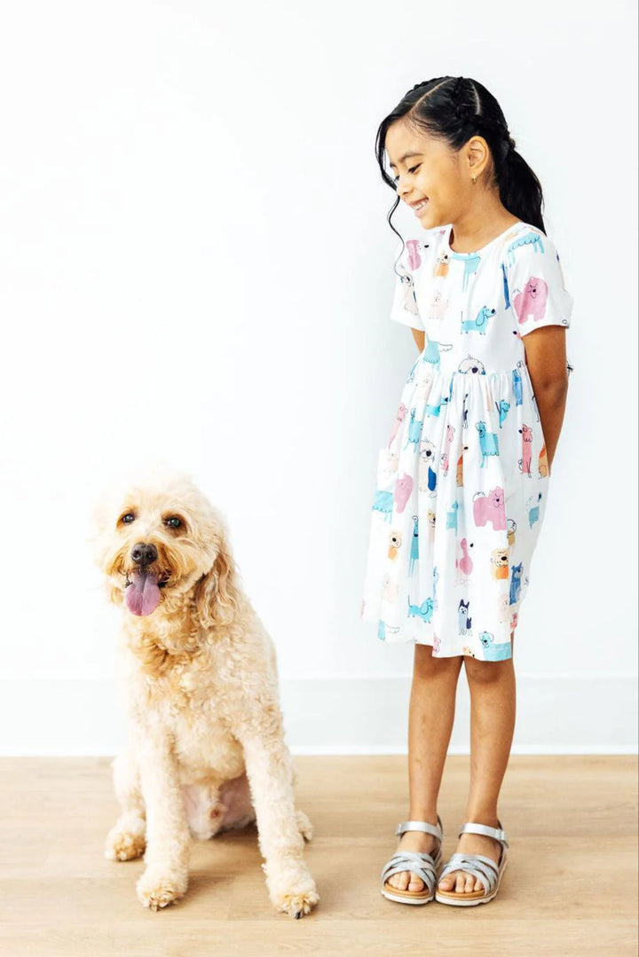 Puppy Pals Short Sleeve Twirl Dress