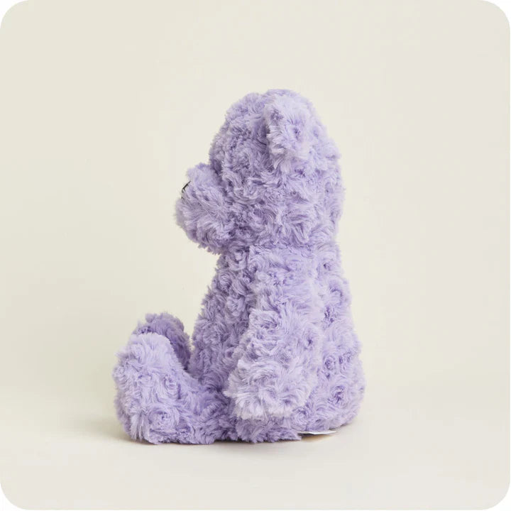 Warmies Purple Curly Bear Stuffed Animal