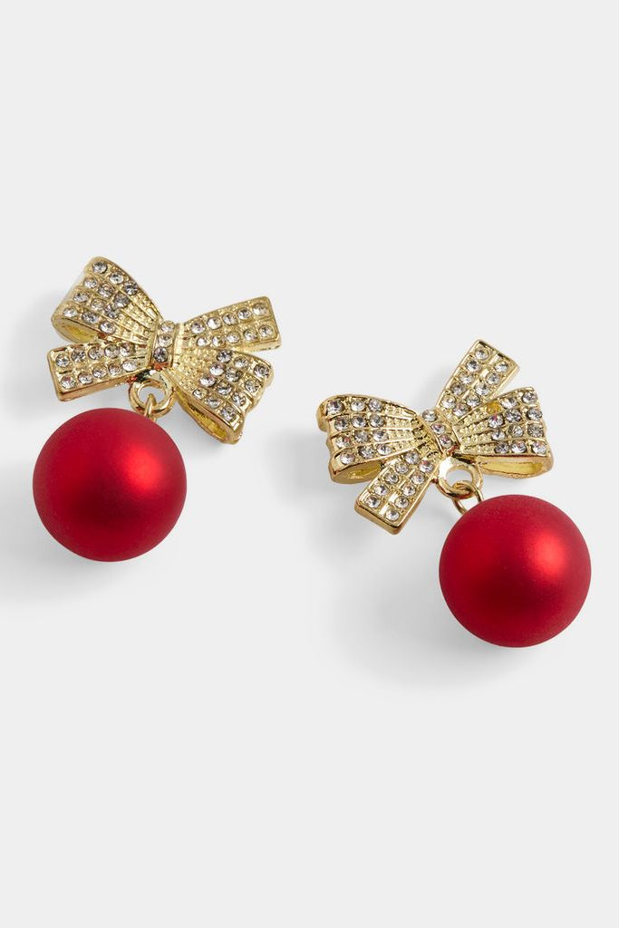 Classy Bow Ornament Dangle Earring