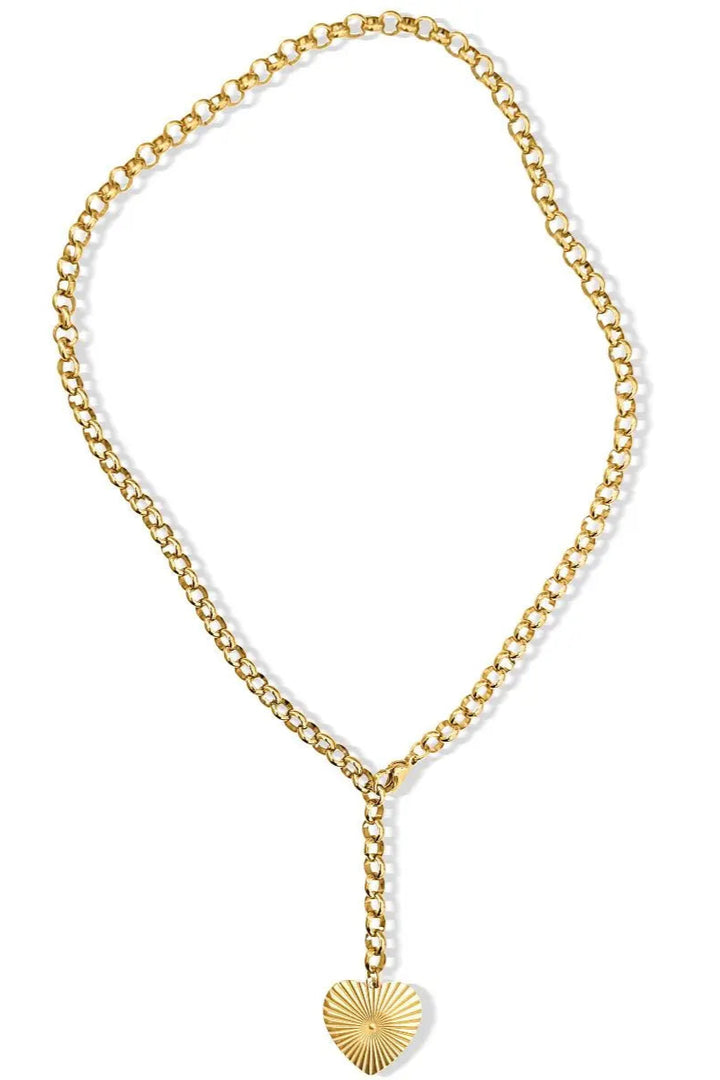 Ellie Vail Shiloh Heart Lariat Necklace