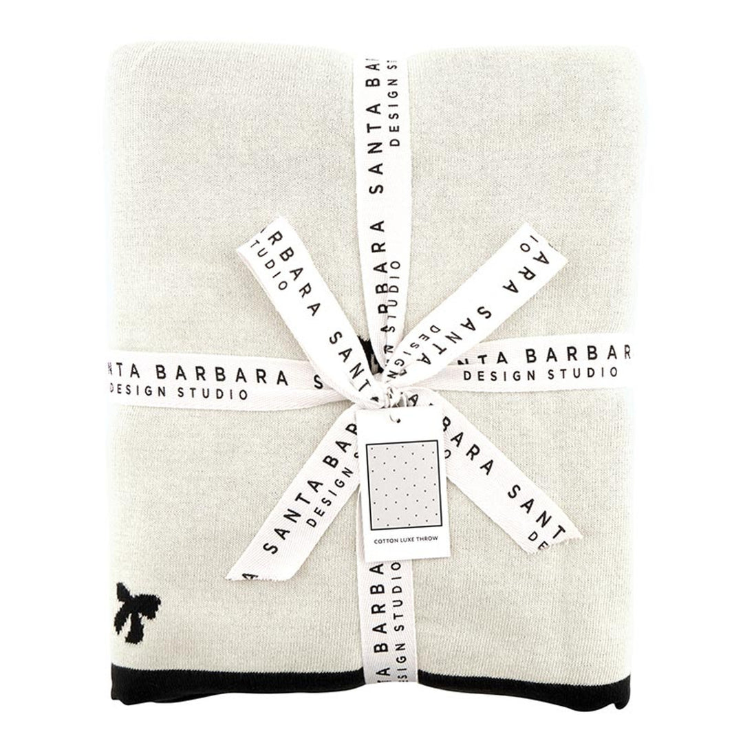 Luxe Black Bow Throw