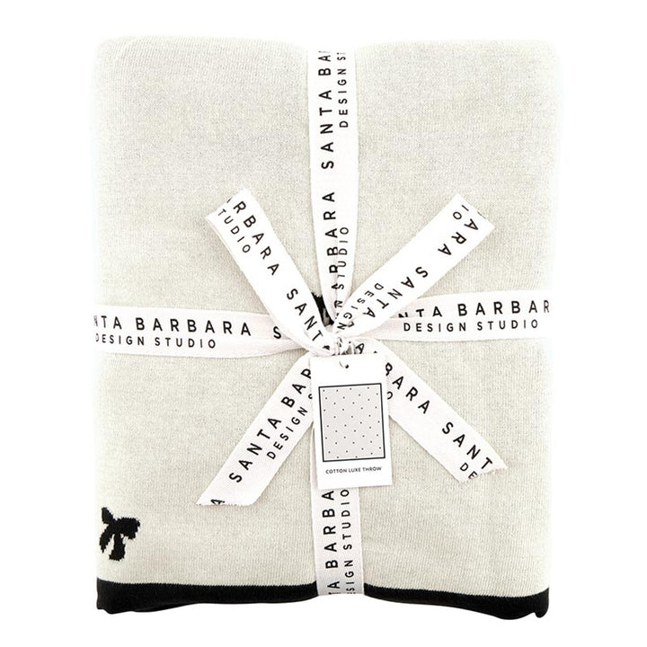 Luxe Black Bow Throw