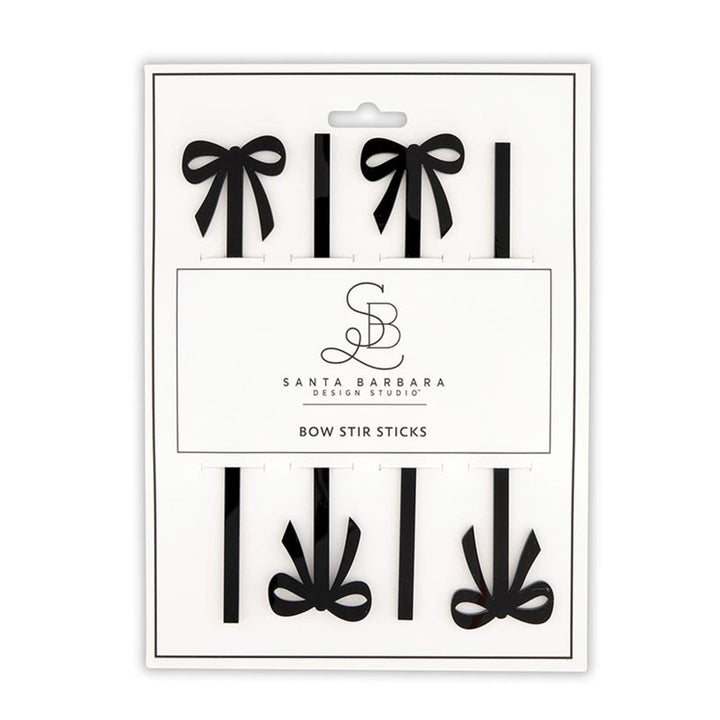 Black Bow Stir Stick Set