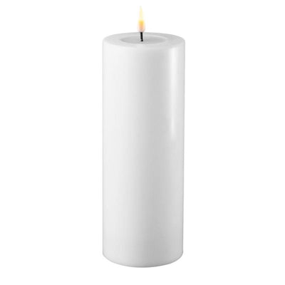 White Real Look Melted Pillar Candle
