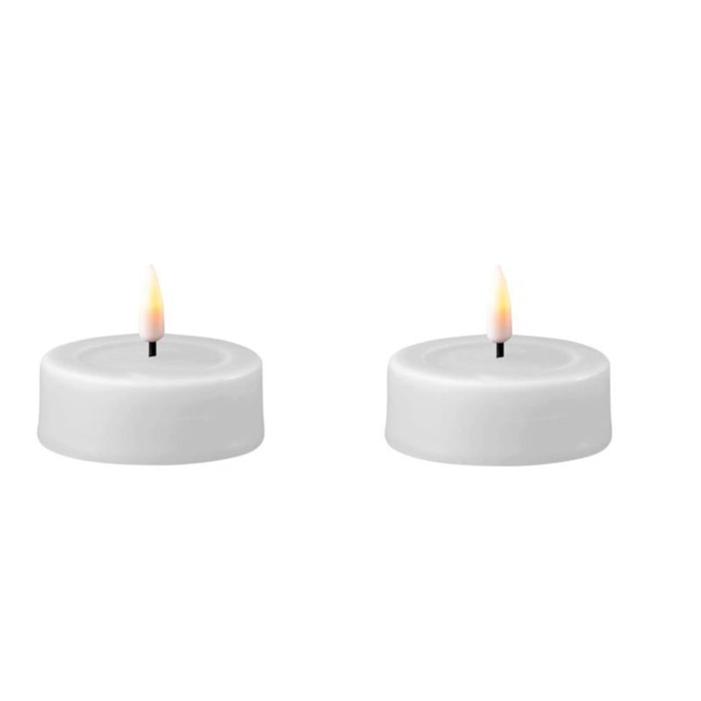 White Real Look Melted Tealight Set