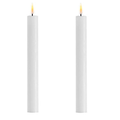 White Real Look Melted Taper Candle Set