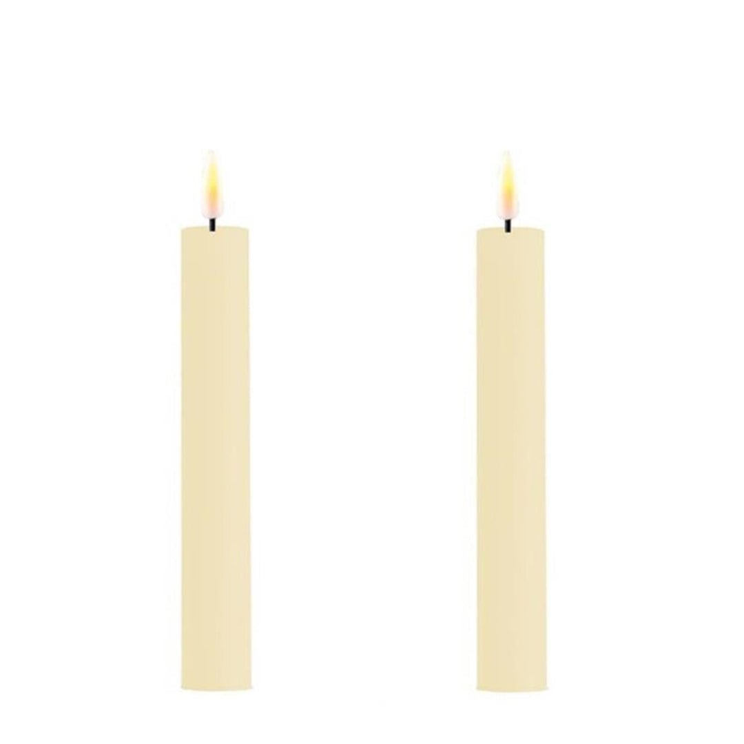 Cream Real Look Melted Taper Candle Set