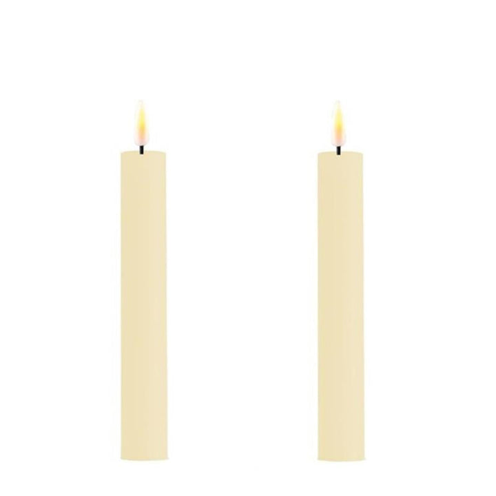 Cream Real Look Melted Taper Candle Set