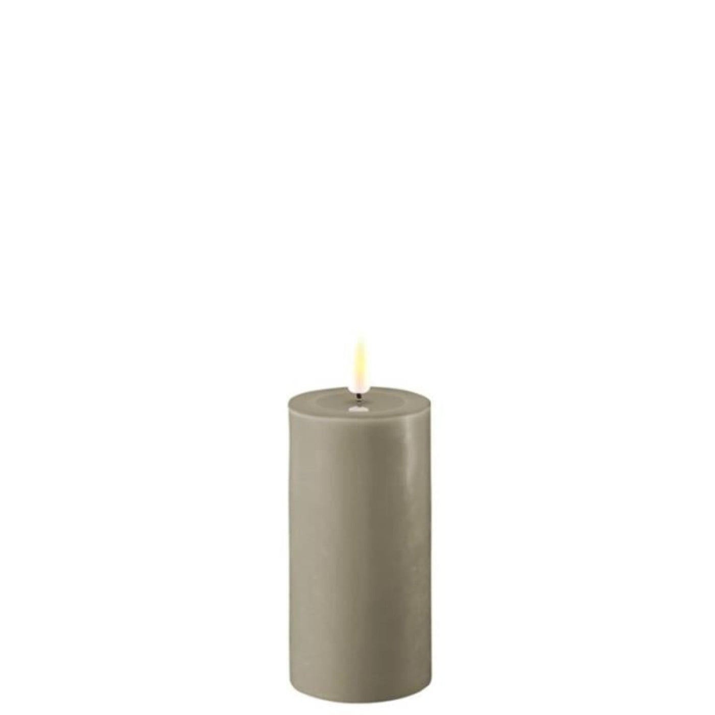 Sand Real Look Melted Pillar Candle