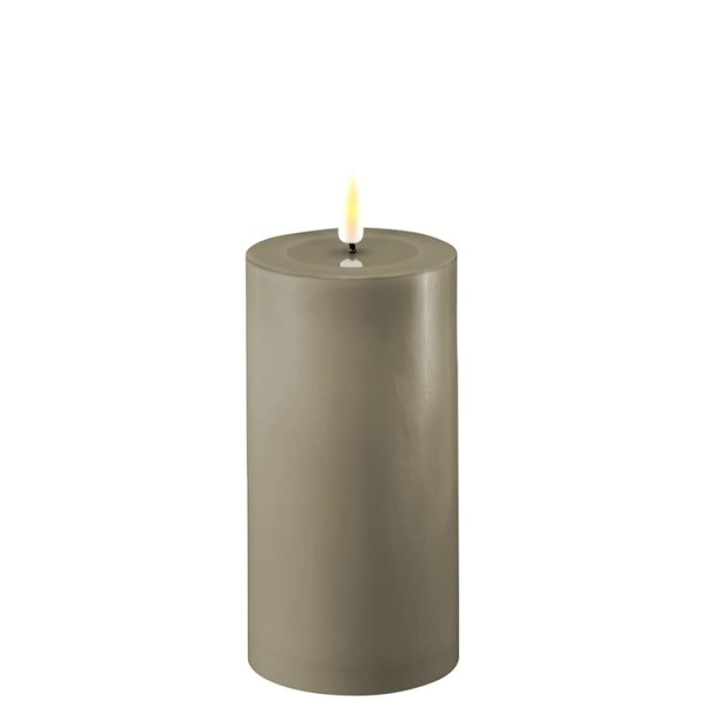 Sand Real Look Melted Pillar Candle