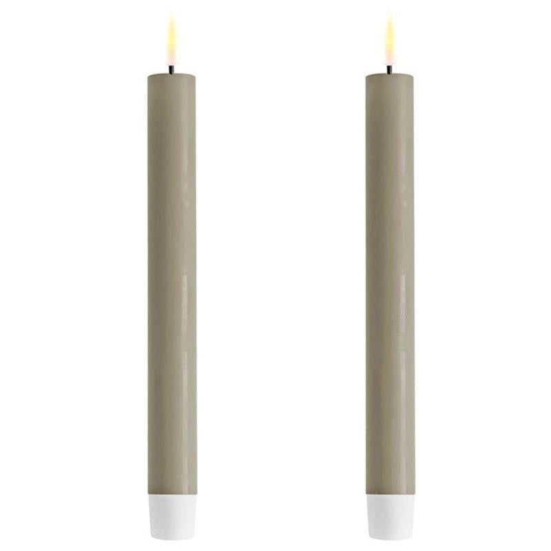 Sand Real Look Melted Taper Candle Set