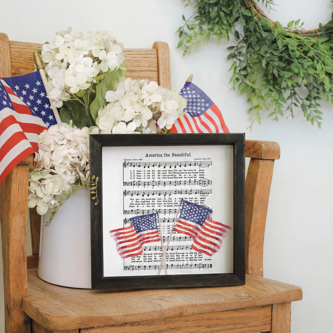 America The Beautiful Patriotic Wall Art