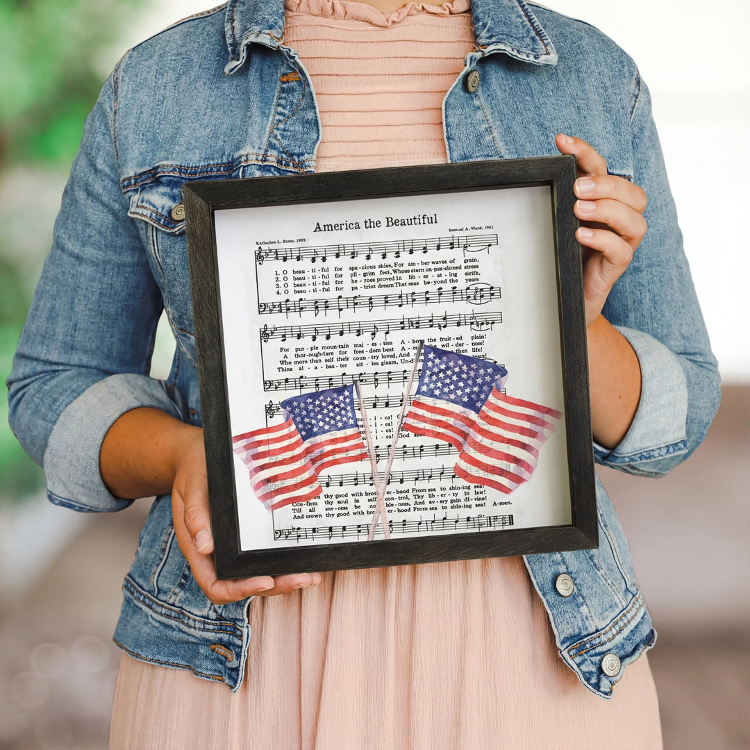 America The Beautiful Patriotic Wall Art