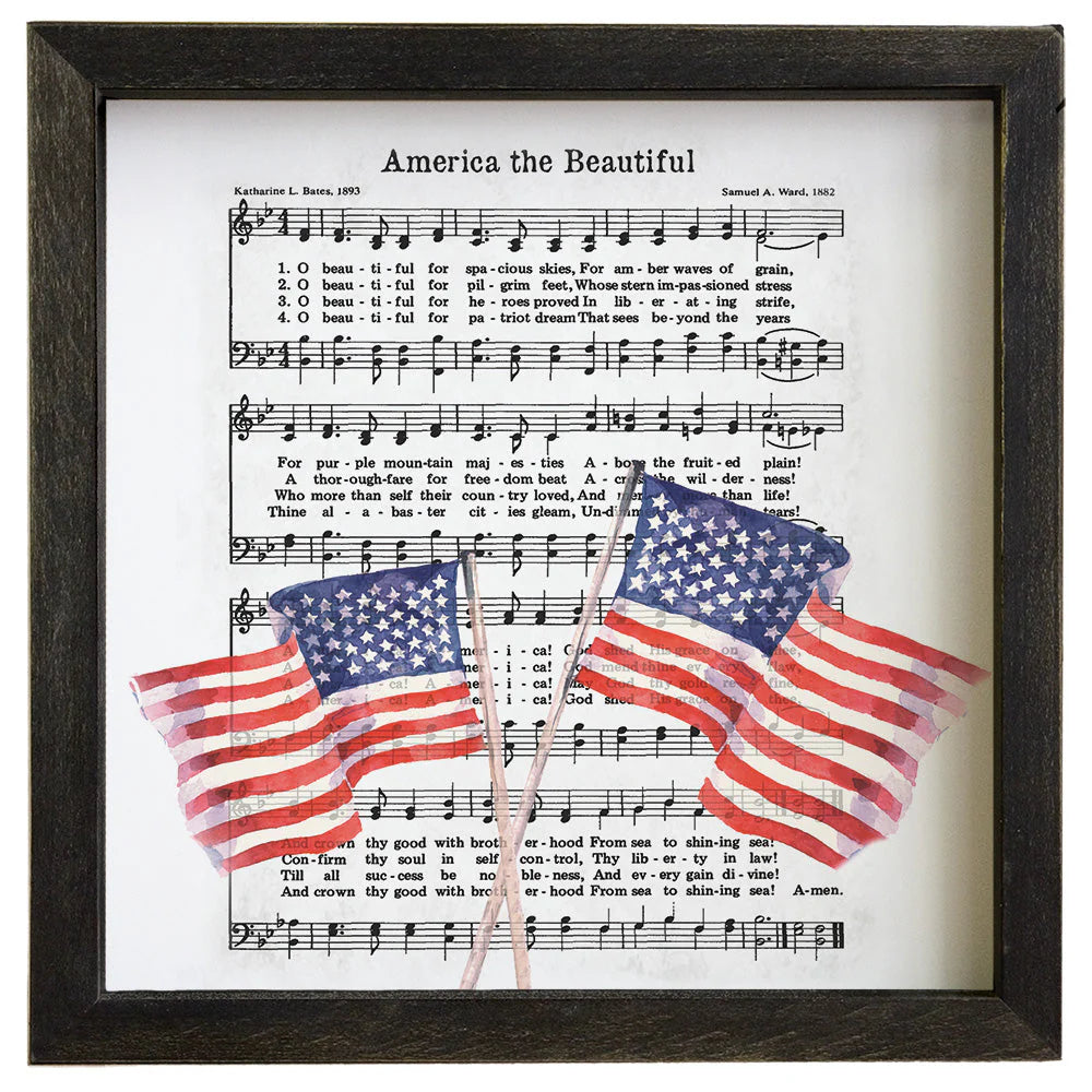 America The Beautiful Patriotic Wall Art