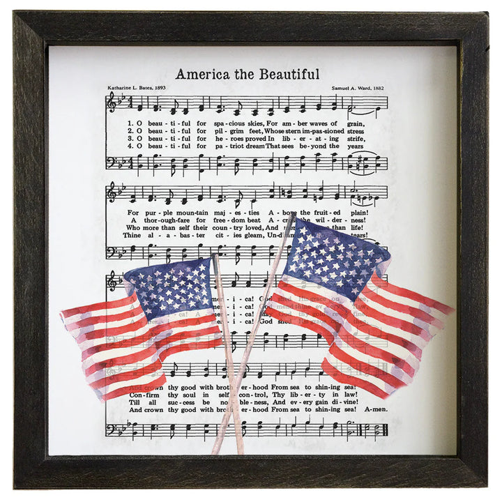 America The Beautiful Patriotic Wall Art