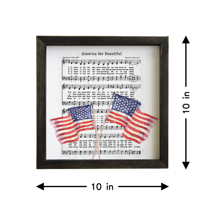America The Beautiful Patriotic Wall Art